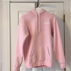 James Charles Repeating Logo Hoodie Pink SizeSmall